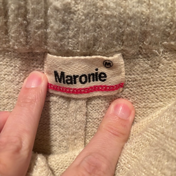 Maronie Pull On Knot Joggers in Cream Medium - Picture 4 of 5